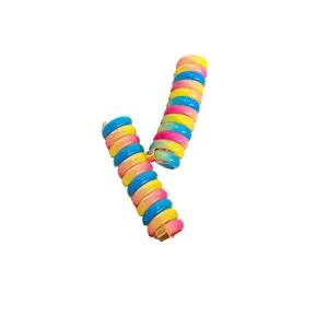 Colorful gradient telephone wire spiral hair ties with high elasticity for ponytails