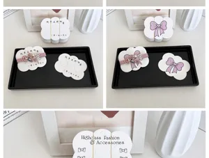 Cartes de présentation de bijoux blanches en forme de nuage pour accessoires cheveux