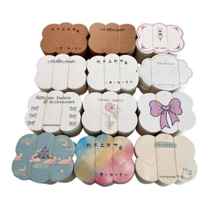 Cartes de présentation en papier DIY en forme de papillon pour pinces et bijoux