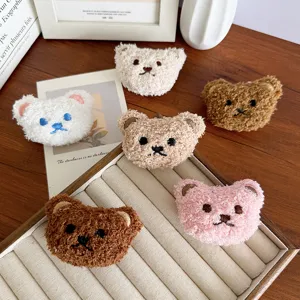 Mignonne Broche en Peluche d'Ours de Dessin Animé Poupée en Tissu Fait Main Pour Sac Vêtements DIY Décoration Accessoires Épingles d'Animaux Doux Pour Enfants Femmes
