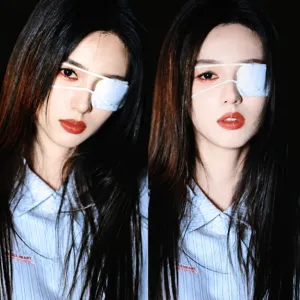 Subculture single eye patch cosplay prop gothic punk cool alternative eye cover for Halloween