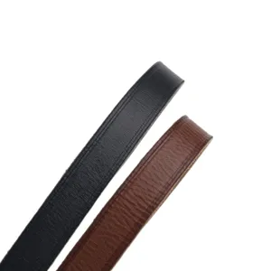 Close-up detail of genuine leather belt texture, premium cowhide material craftsmanship.