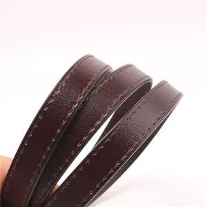 Femme cuir veritable ceinture fine detail, marron vachette taille decorative robe.