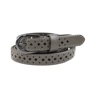 Women's Genuine Leather Belt Hollow Out Casual Skinny Waistband for Dress Jeans