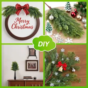 Versatile artificial Norfolk pine branches for festive Christmas DIY decor arrangements