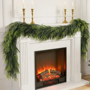 Realistische Künstliche Weihnachtsgirlande Norfolk Kiefer Üppige Grüne Kiefernnadel Ranke Für Kamin Treppen Haustür Festliche Hausdeko