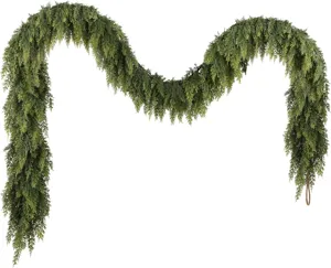 Realistic Norfolk Pine garland with soft texture for festive Christmas home decor