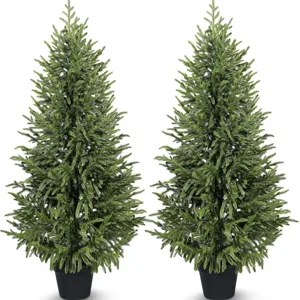 Artificial Norfolk Pine Christmas Tree PE Realistic Greenery For Front Door Home Indoor Modern Holiday Tree Decoration