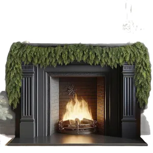 Artificial Norfolk pine garland for festive Christmas mantel and door decoration
