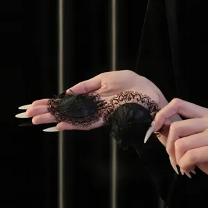 Sexy Black Lace Pasties Invisible Anti-Protuberance Decorative Accessories For Women Lingerie Dating