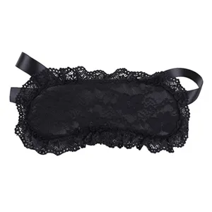 Lace Sleep Eye Mask Women Sexy Shading Blindfold Black Ribbon Soft Eye Cover For Bedroom Night Sleep Travel