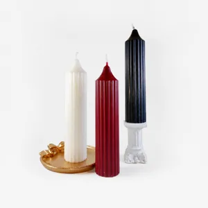 Vela de Aromaterapia Hecha a Mano de Columna Romana Cera de Soja Natural Vela de Pilar Perfumada Decoración del Hogar