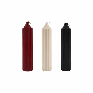 Velas perfumadas artesanales con diseño de columna romana en cera de soja natural