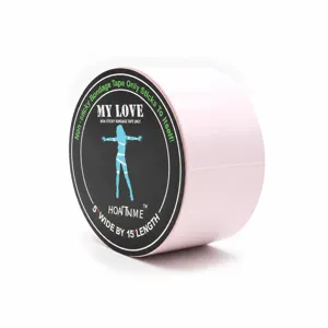 Ruban de bondage rose non collant pour jeux de couples, en PVC avec adsorption statique.