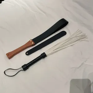 BDSM adult leather paddle flogger whip set erotic roleplay bondage sex toys for couples