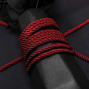 Japanese Shibari Silk And Hemp Bondage Rope Set With Metal Tips For Art Crafting