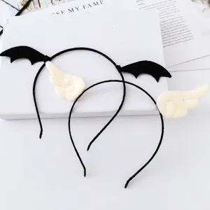 Cute Angel Devil Wings Hairband Hairpin Sweet Girl Hair Accessories Plush Wing Headwear Party Hair Hoops