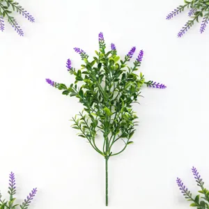 Realistic artificial lavender plant greenery bunch for outdoor garden and home decoration