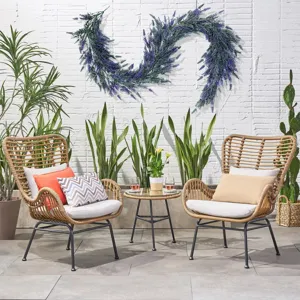 Beautiful artificial lavender garland swags for wall decoration in a patio garden