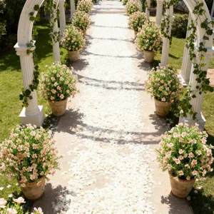 Outdoor garden simulation Milan star flower pots for wedding aisle walkway decoration