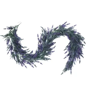 Realistic artificial lavender garland vine decoration for spring home and party decor