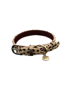 Leopard print punk choker necklace sweet cool y2k gothic collar neck accessory for women.