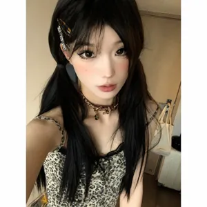 Punk Gothic Leopard Print Choker Necklace Y2K Sweet Cool PU Leather Collar With Metal Ring And Pendant Women Fashion Jewelry