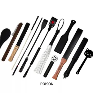 Leather Paddle Whip Tool Adult Practice Equipment Storage Bag Multi Piece Combination