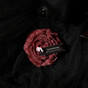Dark red peony scented low temperature wax candle for romantic couples flirtatious mood.