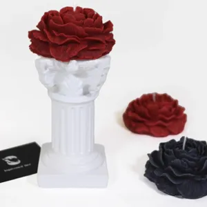Candela profumata peonia artigianale cera di soia colonna artistica decorazione casa