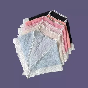 Fazzoletto triangolare in pizzo stile coreano donna spiaggia fotografia copricapo moda