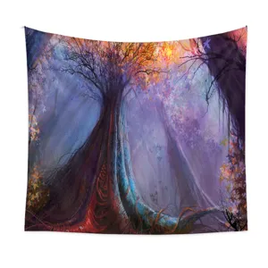 Arazzo foresta incantata per decorazione murale della camera da letto e soggiorno arte