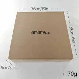 Specifiche tecniche per scatola di spedizione corona da 38 cm con peso di 170 g