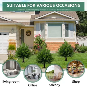 Lifelike artificial cypress trees for garden, office, and living room decoration scenes