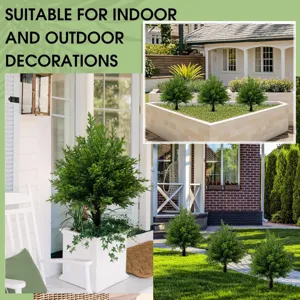 Lifelike artificial cypress trees for indoor porch and outdoor garden decoration