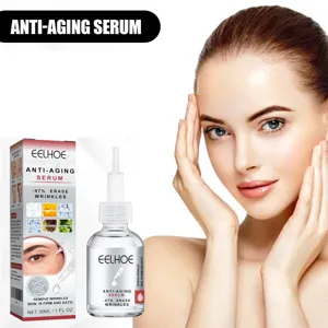 Siero viso anti-invecchiamento con pipetta, idratazione profonda e riduzione rughe per cura pelle.