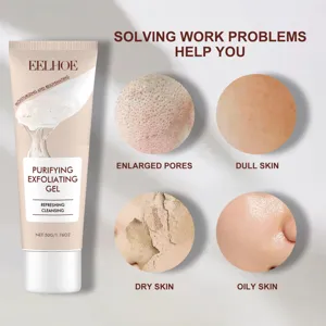 EELHOE Gel Exfoliant Purifiant Nettoyage Profond des Pores Hydratant Rafraichissant Visage
