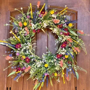 Lente Zomer Veldbloemenkrans Kleurrijke Kunstmatige Madeliefje Bloemenkrans Voor Voordeur Boerderij Binnen Buiten Huis Muur Decor Decoratie