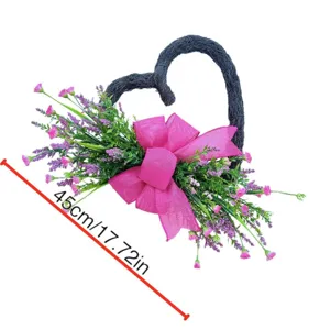 Ghirlanda di fiori a forma di cuore per San Valentino e la Festa della Mamma, 45cm