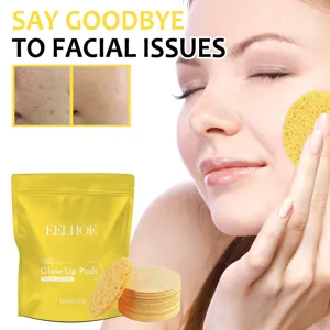 Turmeric facial cleansing pads deep clean skin, remove dirt and control oil for glowing face.