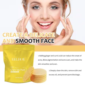 EELHOE turmeric cleansing pads facial exfoliating deep skincare cotton pads 10pcs