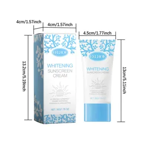 EELHOE Crème Solaire Blancheur 50g vue détaillée montrant les dimensions et le tube.
