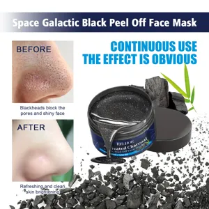 Detalle de la mascarilla facial peel-off de carbón para una limpieza profunda y piel suave.