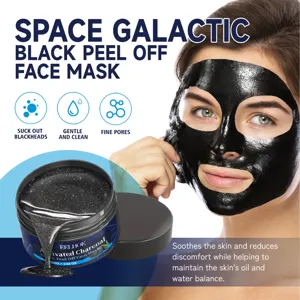 Mascarilla Facial Peel Off de Limpieza Profunda con Carbón Activo Eliminación de Puntos Negros Reducción de Poros con Pincel Cuidado