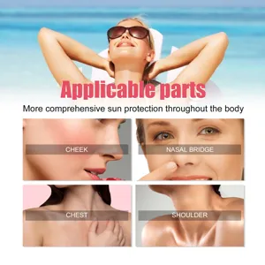 Vue détaillée montrant les zones d'application de la crème solaire pamplemousse corps entier.