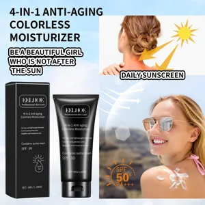 EELHOE 4-en-1 Crème Solaire Visage Hydratante Anti-Âge Incolore SPF 50 48g Neuf