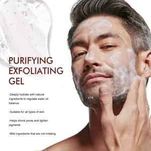 Gel exfoliant visage homme nettoyage en profondeur pores hydratation soin de peau