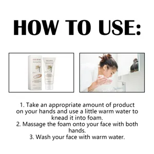 EELHOE rice scrub foam deep cleansing facial cleanser 100ml gentle pore care skincare product