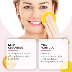 Turmeric And Kojic Acid Cleansing Pads Gentle Facial Exfoliating Skincare Cotton Pads Refreshing Oil Control