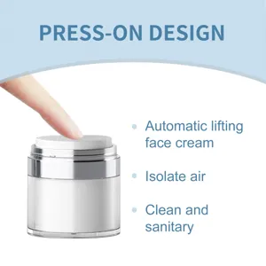 Barattolo airless in acrilico per crema viso, flacone dispenser cosmetico da viaggio.